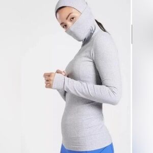 Athleta Flurry Balaclava Hoodie Herringbone Womens Large